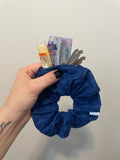 Royal Blue Zipper Scrunchie