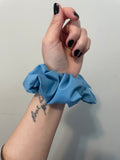 Light Blue Zipper Scrunchie