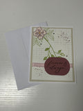 Pink and Green Wedding Card