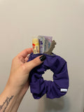 Dark Purple Zipper Scrunchie