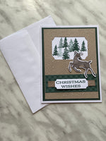 Woodgrain Deer Christmas Card