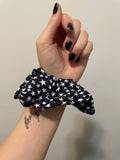 Navy Star Zipper Scrunchie