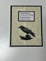 Raven Birthday Card