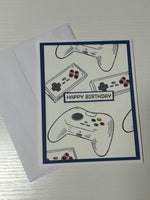 Blue Gamimg Birthday Card