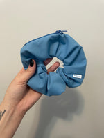 Light Blue Zipper Scrunchie