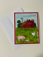 Barn Yard Birthday Card