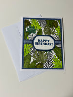 Tropical Leaf Birthday Card