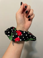 Cherry Zipper Scrunchie