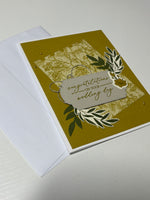 Golden Yellow Wedding Card