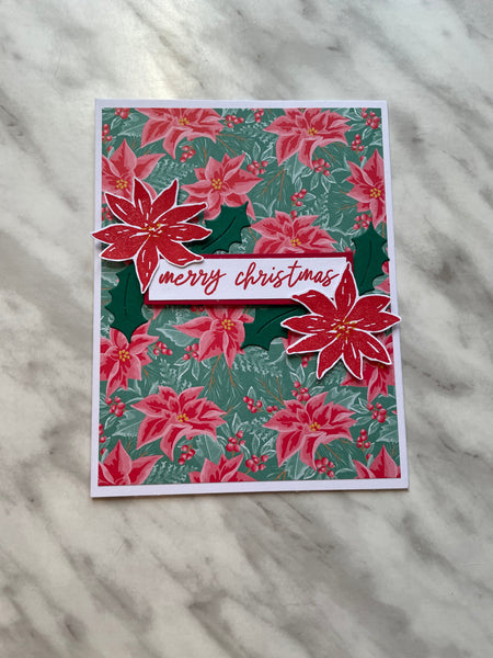 Poinsettia Christmas Card