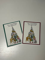 Pet Christmas Tree Card