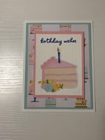 Pink Cake Birthday Card