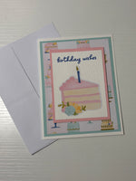 Pink Cake Birthday Card