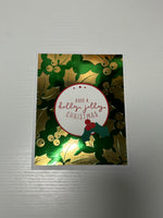 Metallic Holly Christmas Card