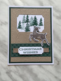 Woodgrain Deer Christmas Card