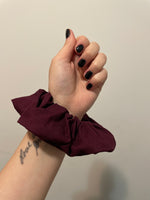 Burgundy Zipper Scrunchie