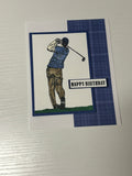 Blue Golf Birthday Card