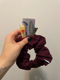 Burgundy Zipper Scrunchie