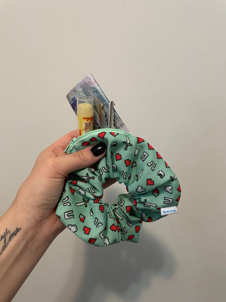 Video Game Zipper Scrunchie