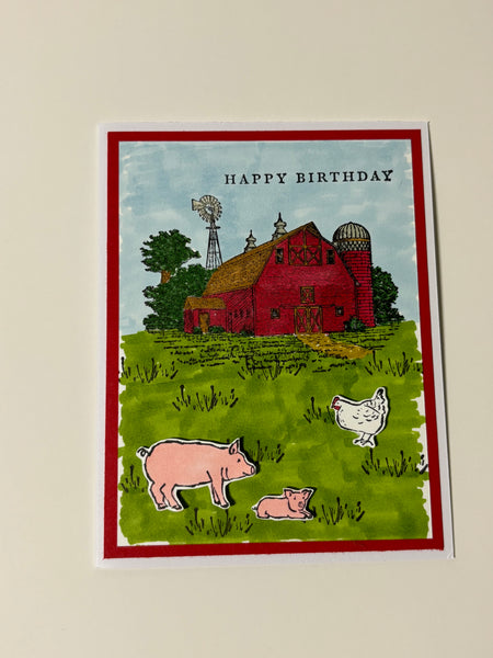 Barn Yard Birthday Card