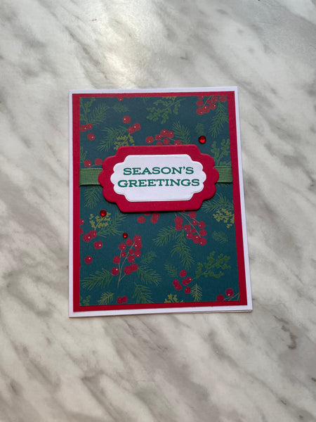 Holly Seasons Greetings Card