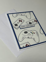 Blue Gamimg Birthday Card