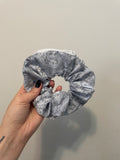 Grey Paisley Zipper Scrunchie