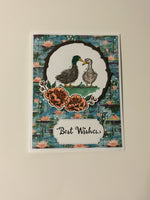 Floral Duck Best Wishes Card