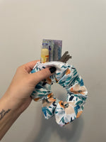 Watercolour Floral Zipper Scrunchie