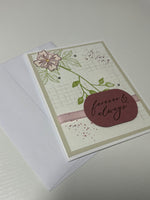 Pink and Green Wedding Card