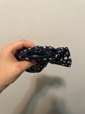 Navy Star Zipper Scrunchie