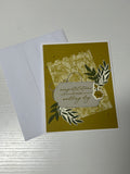 Golden Yellow Wedding Card