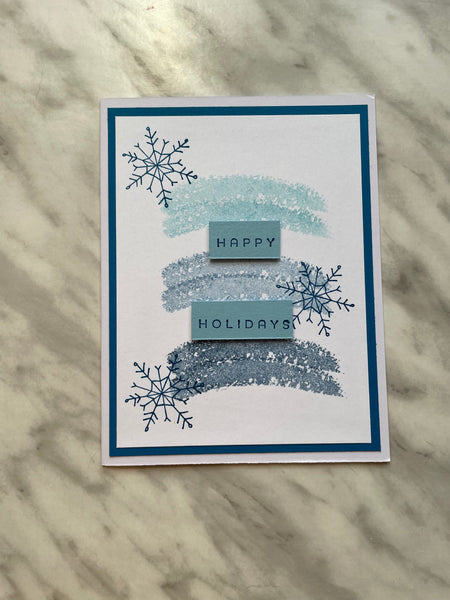 Blue Snowflake Holiday Card