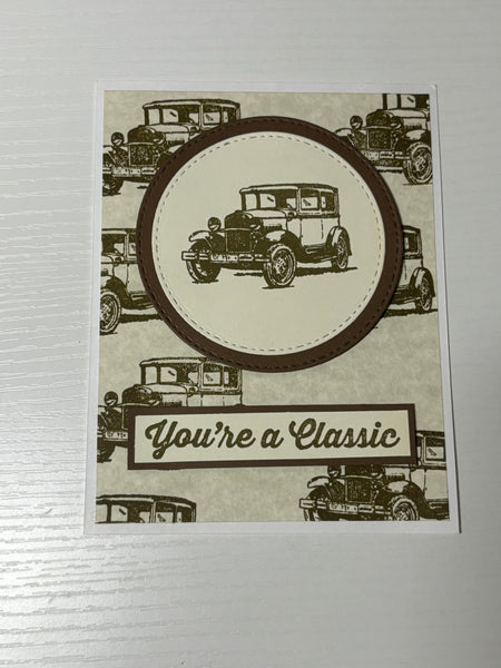 Classic Car Birthday Card