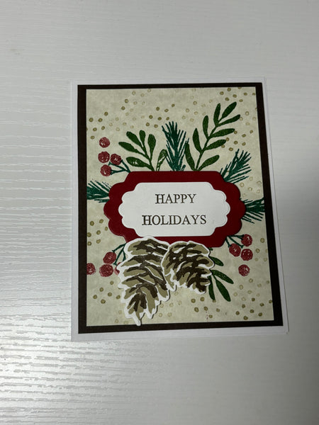 Pinecone Holiday Card