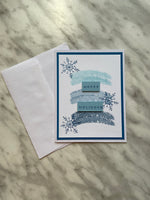 Blue Snowflake Holiday Card