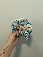 Watercolour Floral Zipper Scrunchie