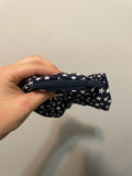 Navy Star Zipper Scrunchie