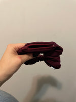 Burgundy Zipper Scrunchie