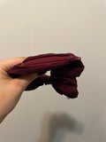 Burgundy Zipper Scrunchie