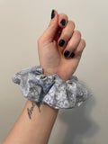 Grey Paisley Zipper Scrunchie