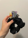 Black Zipper Scrunchie