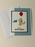 Dog and Bird Birthday Card