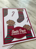 Dog Stocking Christmas Card