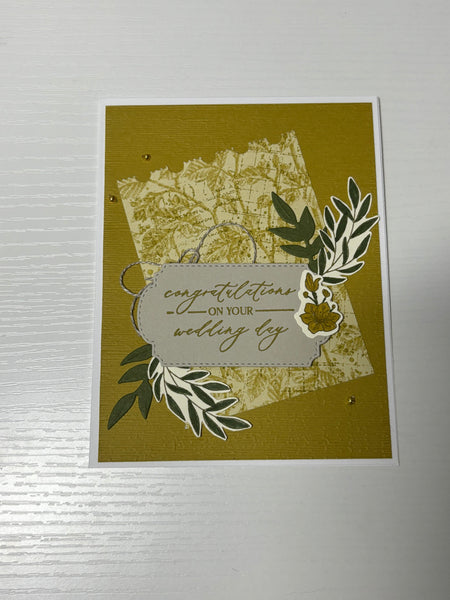 Golden Yellow Wedding Card