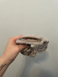 Beige Zipper Scrunchie