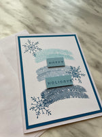 Blue Snowflake Holiday Card