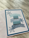 Blue Snowflake Holiday Card