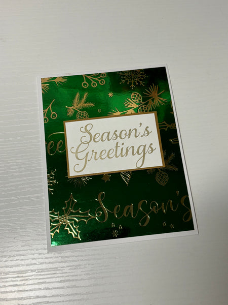 Metallic Seasons Greetings Card