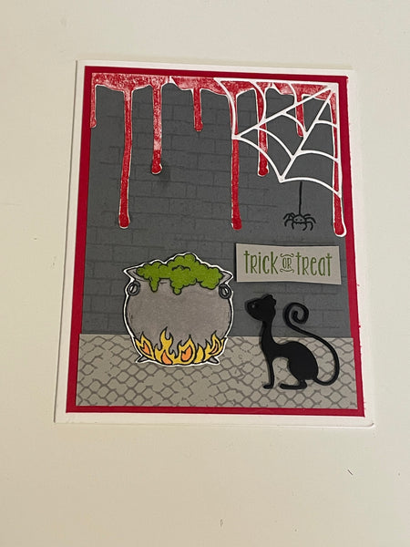 Grunge Trick or Treat Card